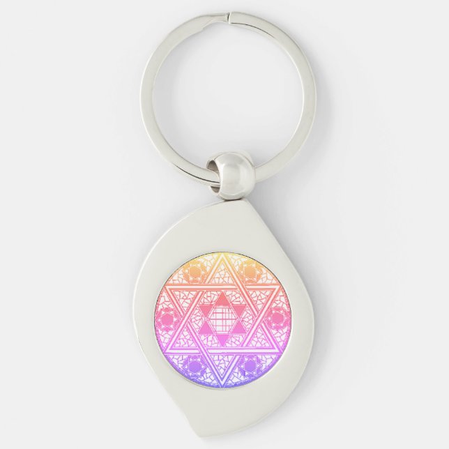 Star of David  Key Ring (Front)