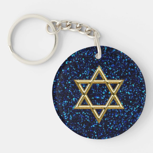 star of david keychain (Front)