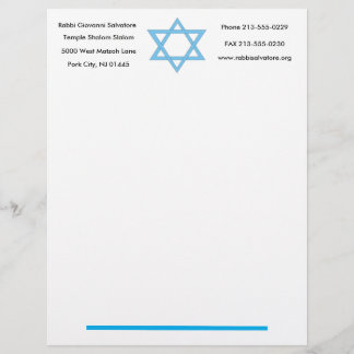 Star of David Letterhead