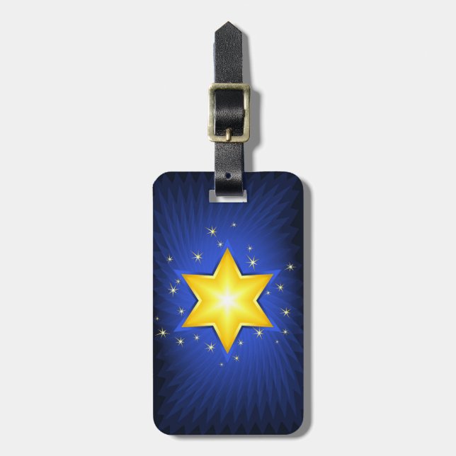 Star of David Luggage Tag (Front Vertical)
