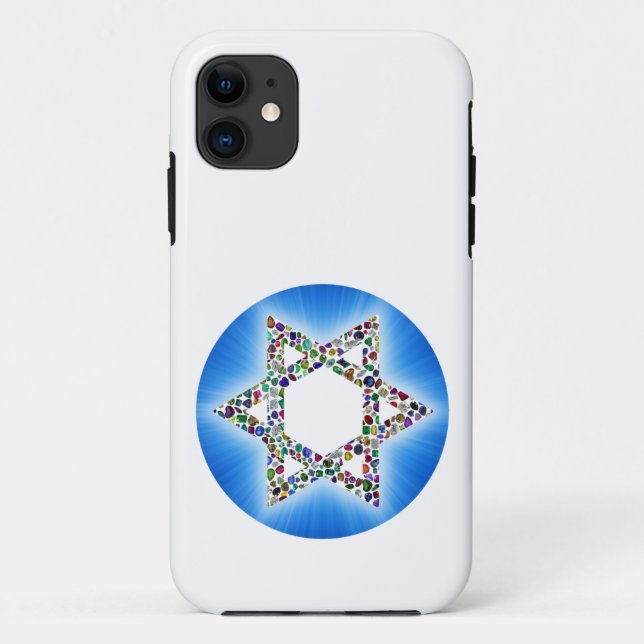 Star of David made with Gemstones Case-Mate iPhone Case (Back)