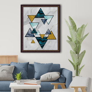 Star of David - Magen David on Marble Giclée Art Poster