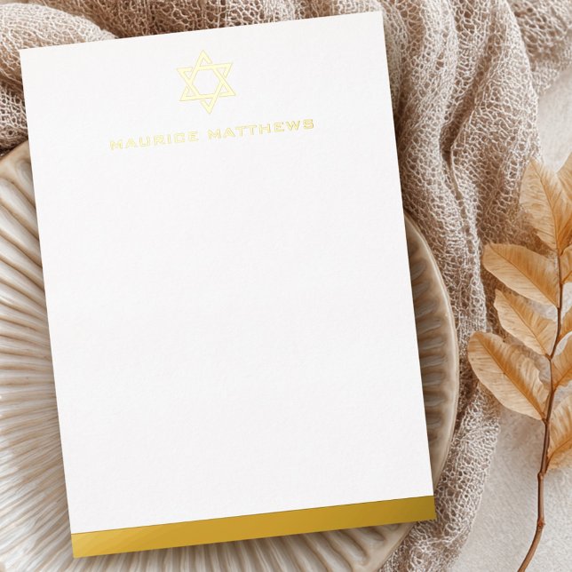 Star of David masculine name border flat foil card (Star of David masculine name border flat foil card
)