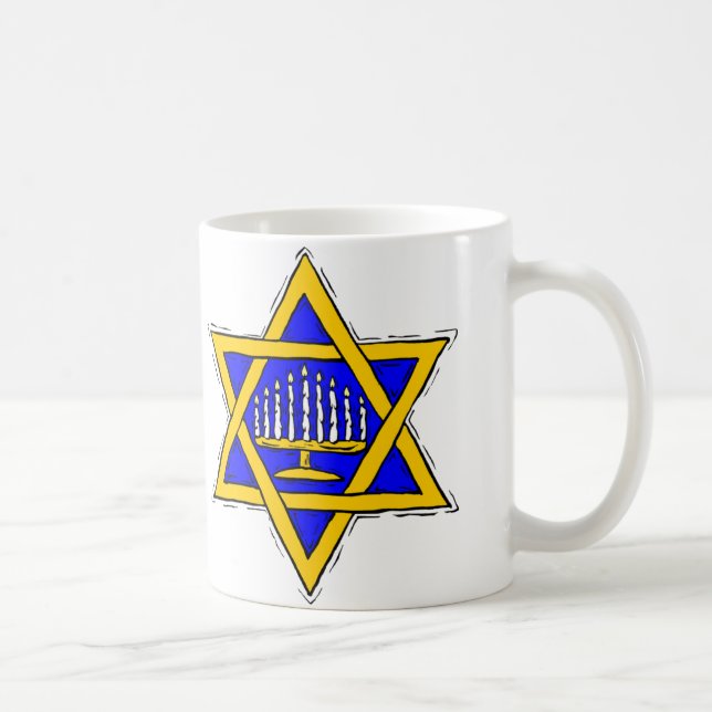Star of David & Menorah Coffee Mug (Right)
