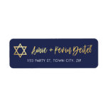 STAR OF DAVID modern plain simple navy blue white Return Address Label<br><div class="desc">Setup as a template it is easy to customise with your own text - make it yours! - - - - - - - - - - - - - - - - - - - - - - - - - - - - - - - - - -...</div>
