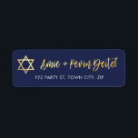 STAR OF DAVID modern plain simple navy blue white Return Address Label<br><div class="desc">Setup as a template it is easy to customise with your own text - make it yours! - - - - - - - - - - - - - - - - - - - - - - - - - - - - - - - - - -...</div>