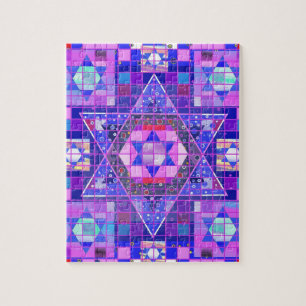 Star of David mosaic Jigsaw Puzzle