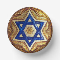 Star of David Paper Bowls, 7" Round Paper Bowl