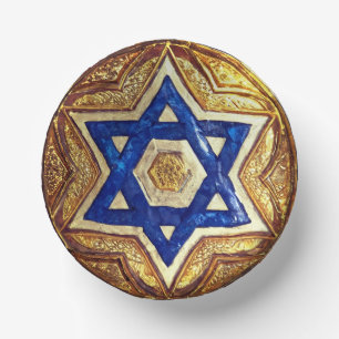 Star of David Paper Bowls, 7" Round Paper Bowl Paper Plate