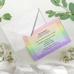 Star of David Pastel Ombre Bat Mitzvah After Party Invitation