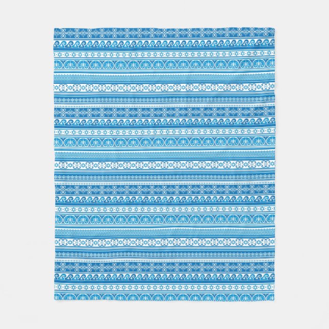 Star of David Pattern Fleece Blanket (Front)