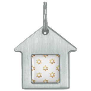 Star of David Pet Name Tag