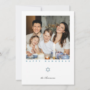 Star of David Photo Hanukkah Card
