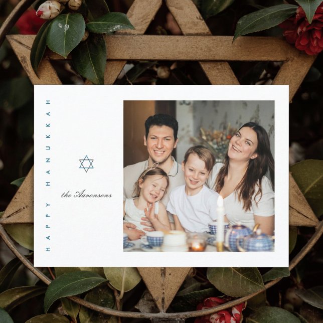 Star of David Photo Hanukkah Card (Creator Uploaded)