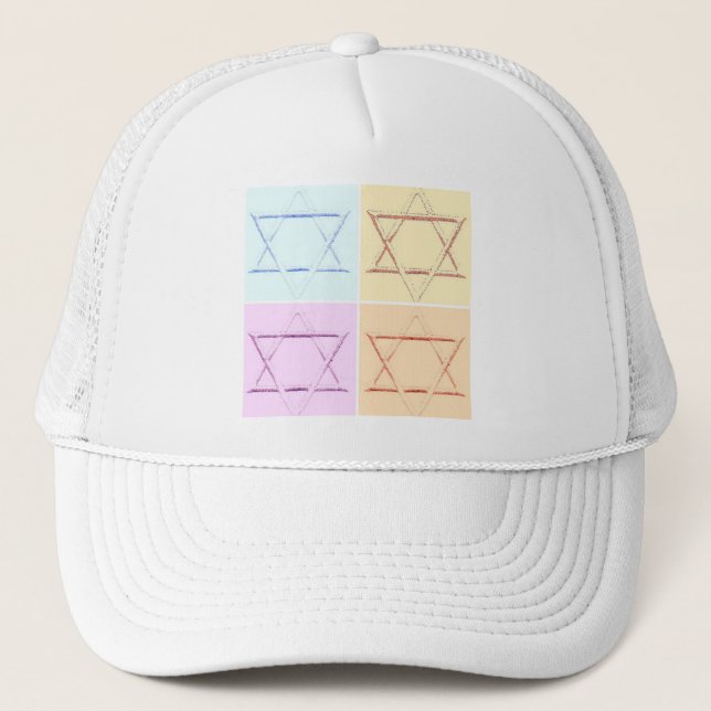 Star of David pop art Trucker Hat (Front)