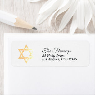 Star of David Return Address Label