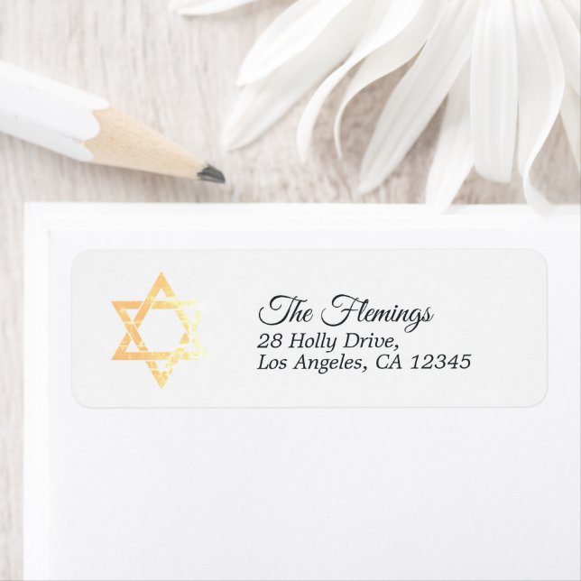 Star of David Return Address Label (Insitu)