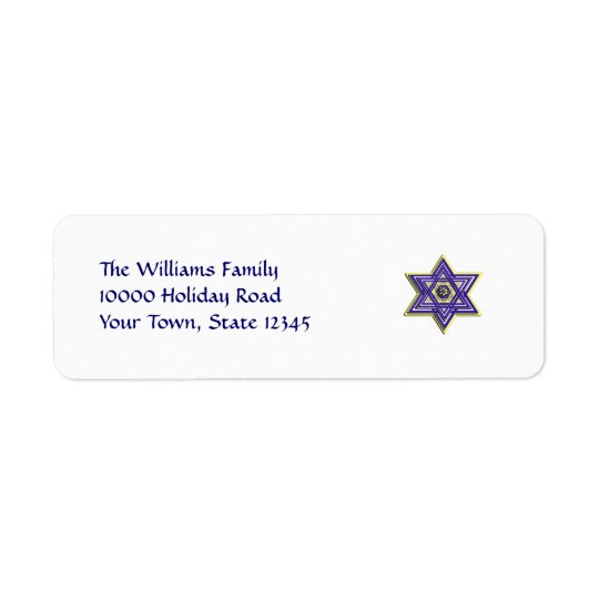 Star of David Return Address Labels