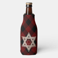 Star of David | Rustic Buffalo Red and Black Plaid