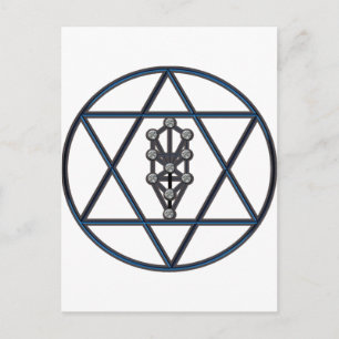 Star of David & Sefirah Postcard