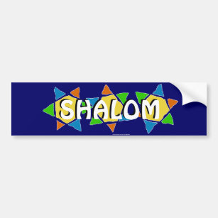 Star of David Shalom Bumper Sticker