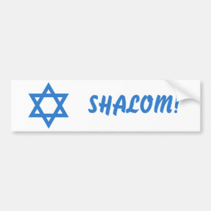 Star of David, SHALOM! Bumper Sticker
