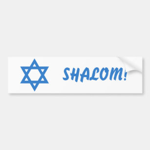 Star of David, SHALOM! Bumper Sticker
