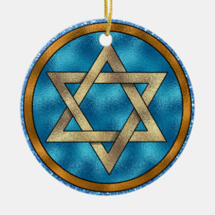 Star of David Shalom - SRF Ceramic Ornament