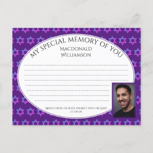 Star of David SHARE A MEMORY Photo Card