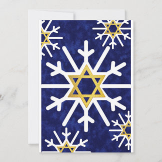 Star of David Snowflake Holiday Card