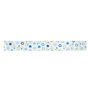 Star of David Snowflakes  Satin Ribbon