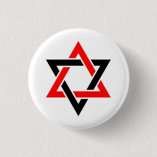 Star of David symbol  3 Cm Round Badge
