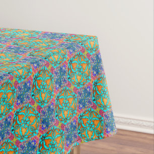 Star of David Turquoise fine Tablecloth
