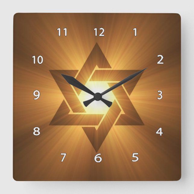 Star of David Wall Clock (Front)