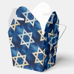 Star of David Watercolor Blue Custom  Favour Box