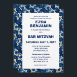 Star of David Watercolor Custom Bar Bat Mitzvah Invitation<br><div class="desc">Perfect card to announce a bat mitzvah, bar mitzvah or other Jewish celebration! Star pattern for you on the front and back side! FULLY CUSTOMIZABLE! Click on “Personalise” above to edit the text. Click "edit using design tool" to adjust the fonts, colours and placements and to delete the back side...</div>