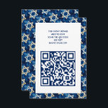 Star of David Watercolor QR Code Bar Bat Mitzvah Enclosure Card<br><div class="desc">Perfect enclosure or RSVP card for a bat mitzvah, bar mitzvah or other Jewish celebration! FULLY CUSTOMIZABLE! Click on “Personalise” above to edit the text and add your link to the QR code. Click "edit using design tool" to adjust the fonts, colours and placements and to delete the back side...</div>