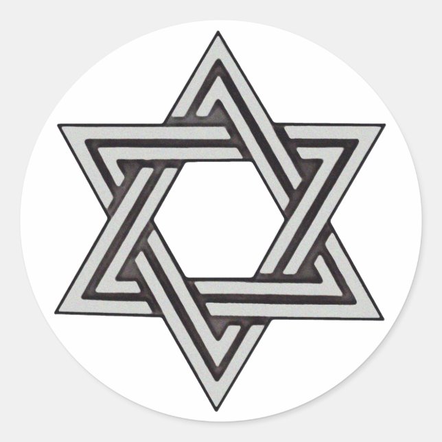 Star of David Wedding Invitation Envelope Seals (Front)