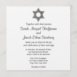 Star of David Wedding Invitations