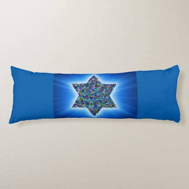 Star of David with Gemstones Body Cushion (Front)