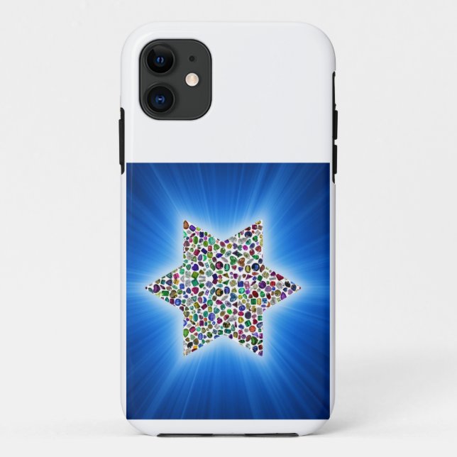 Star of David with Gemstones Case-Mate iPhone Case (Back)
