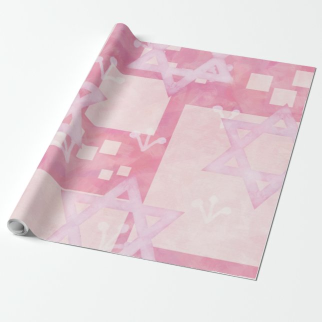 Star of David Wrapping Paper (Unrolled)
