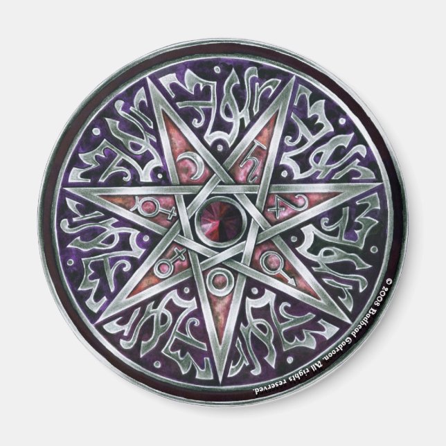 Star of Fey Round Magnet (Front)