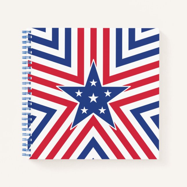 Star of Freedom (Stripe) Notebook (Front)