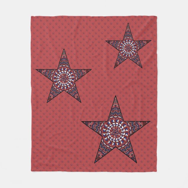 Star of Independence Fleece Blanket (Front)