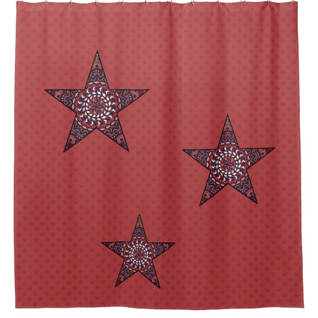 Star of Independence Shower Curtain (Front)