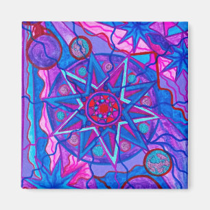 "Star of Joy" 2 Inch Square Magnet