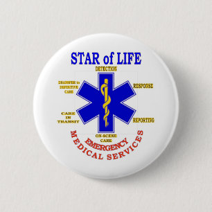 STAR of LIFE 6 Cm Round Badge