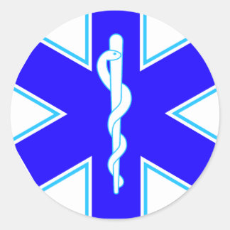 Star of Life (ambulance) Classic Round Sticker