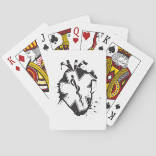 star of life anatomical heart playing cards